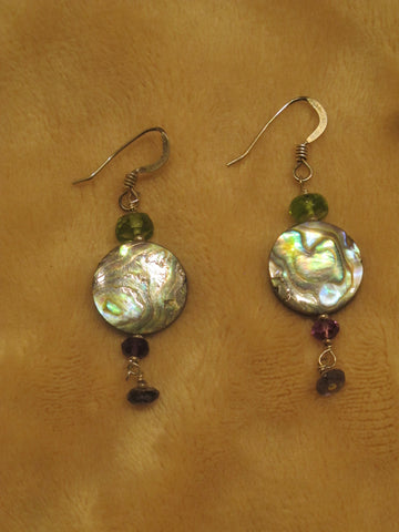 Sea Coin Earrings of Abalone